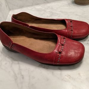 Red ballet flats